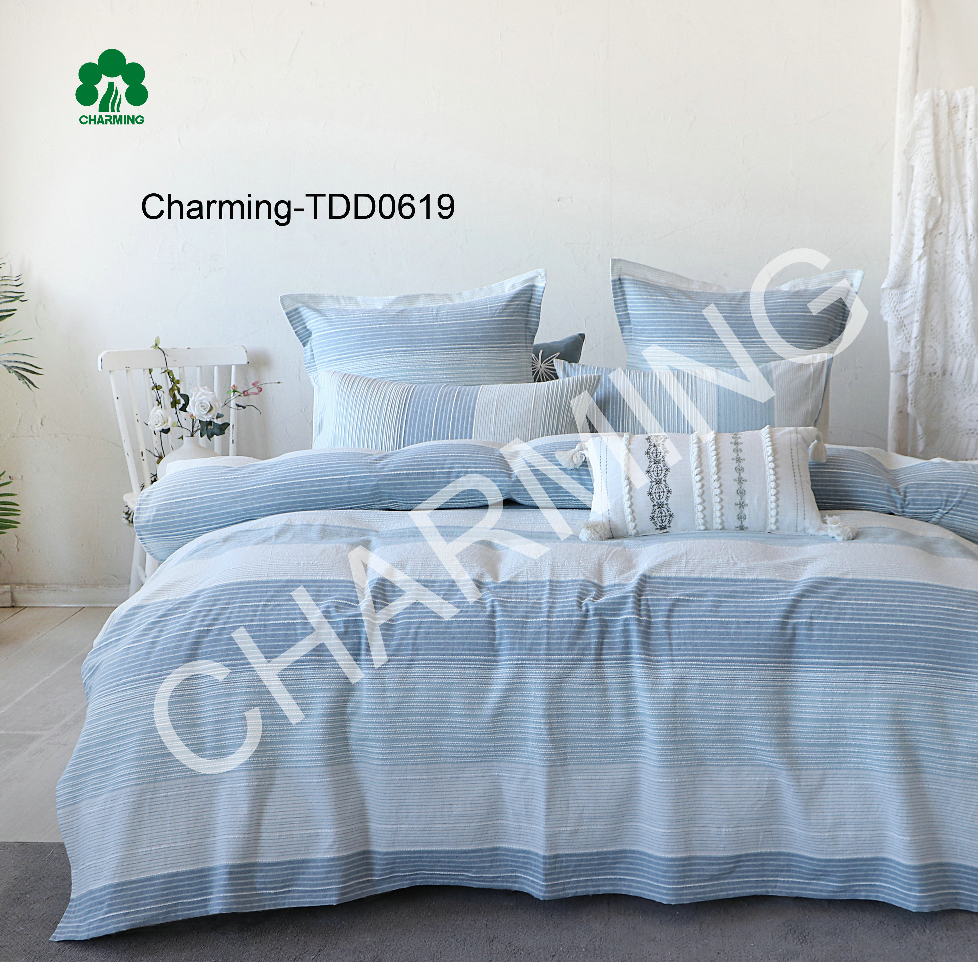 TDD0619 yarn-dyed jacquard bed set