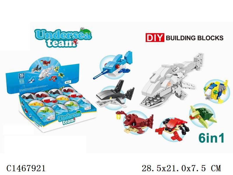 6in1 Building Block Series Octonauts 163pcs 6 assorted 12pcs/DISPLAY BOX