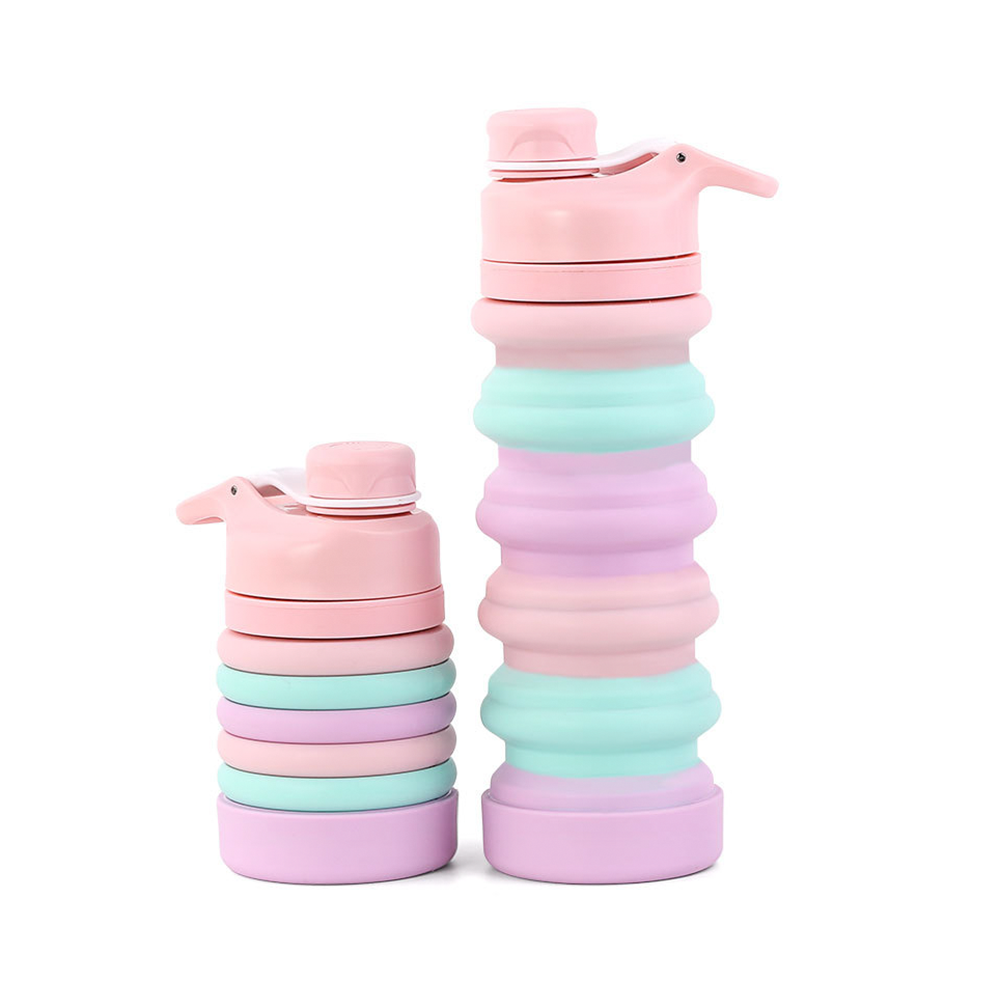 350ml Silicone Collapsible Travel Cup Expandable Drinking Water Cup Silicone Folding Camping Cup