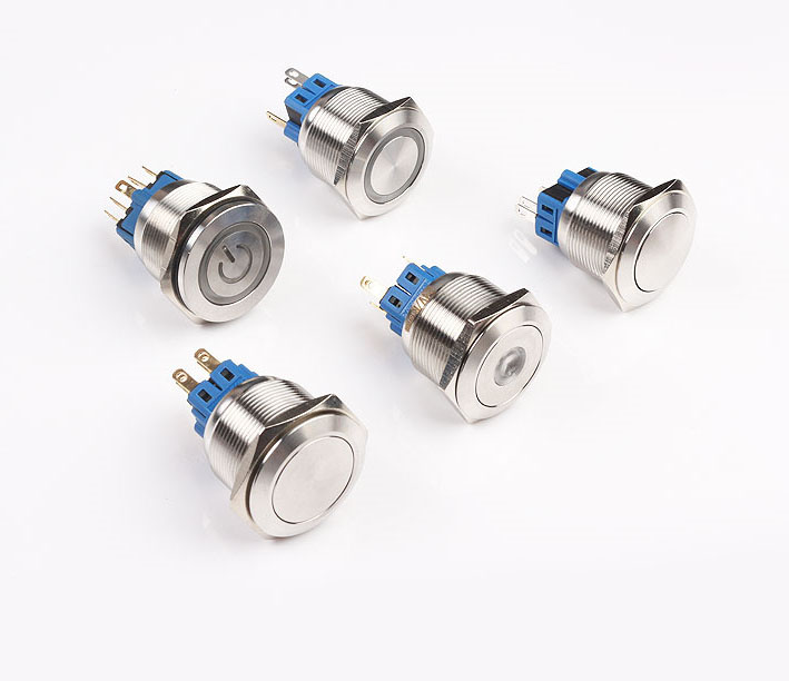 Factory supply 22mm waterproof metal push button switch