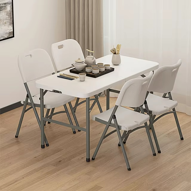 Plastic folding table