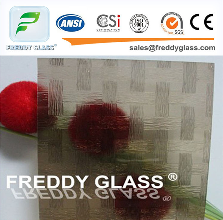 Bronze woven pattern glass