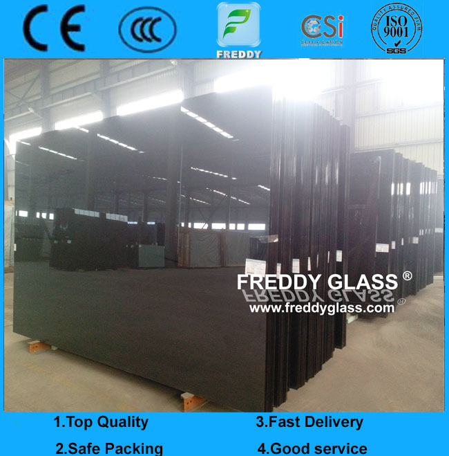 Dark grey float glass