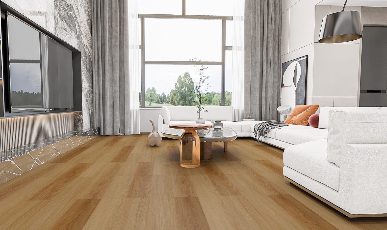 Floorcasa Eco-friendly SPC formaldehyde-free Rigid Core Unilin Click PVC Hybrid Vinyl Flooring