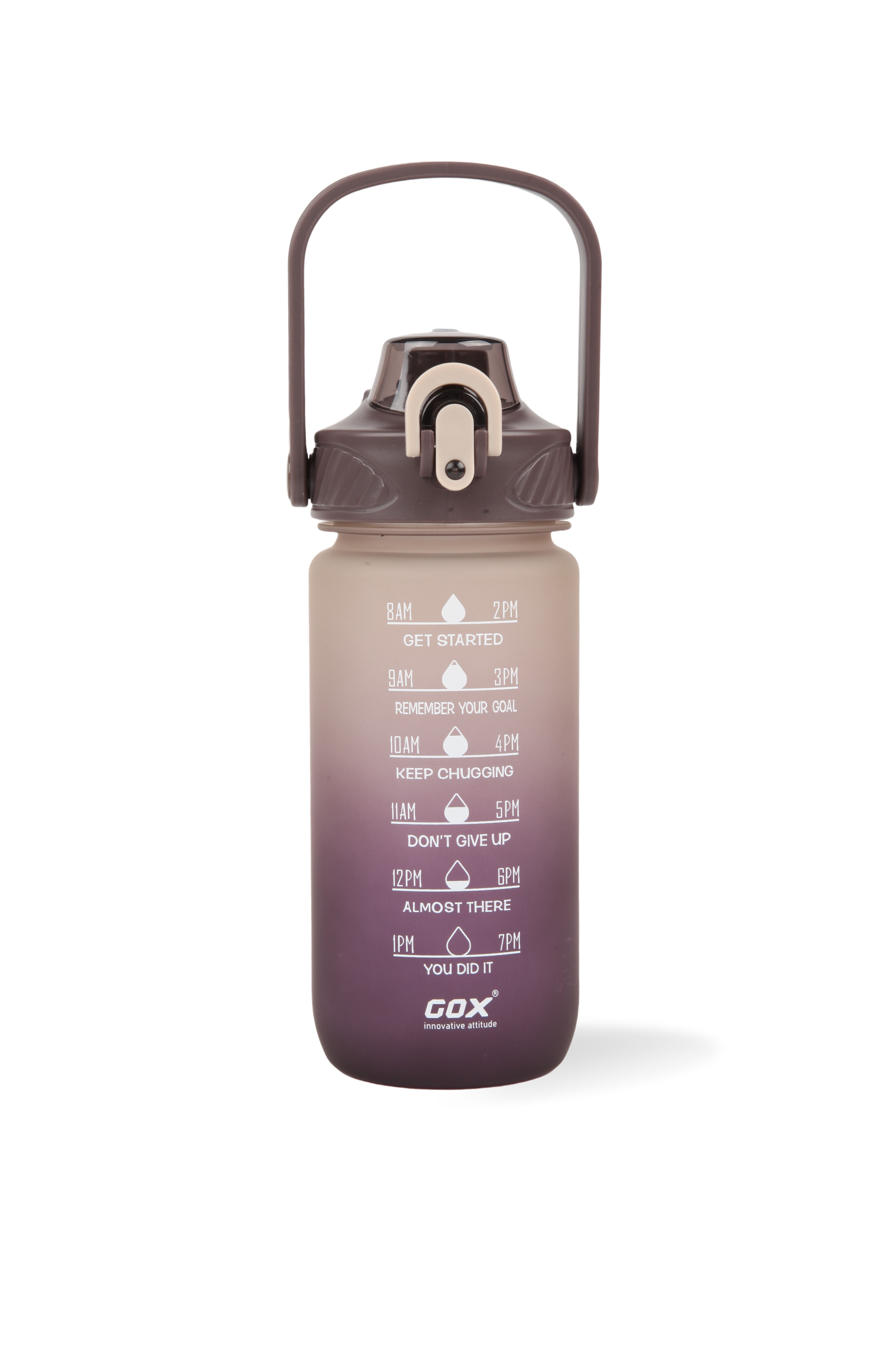 GOX Tritan BPA Free Water Bottle with Auto-open lid & Carrying Handle Loop