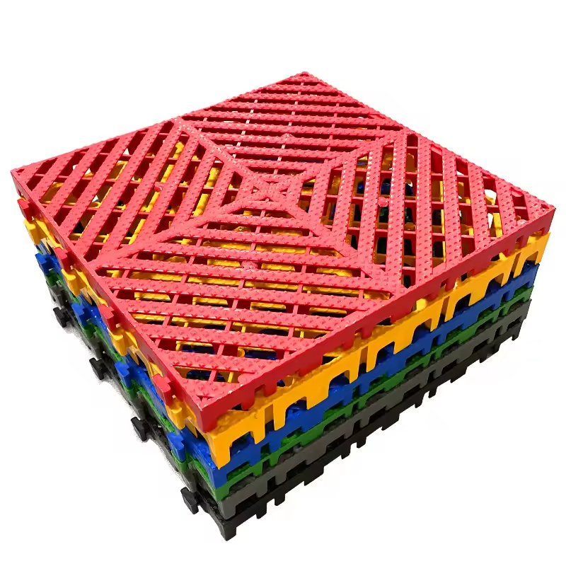 Wear Resistant Workshop Floor Tile Interlocking Pvc pp Floor Covering Warehouse Garage Floor