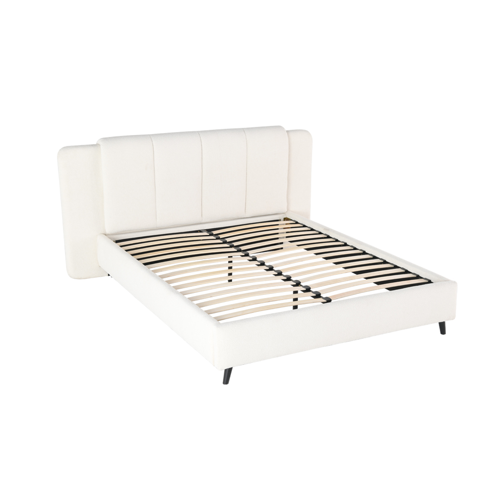 Arnoldo Luxurious Bouclé Upholstered Bed