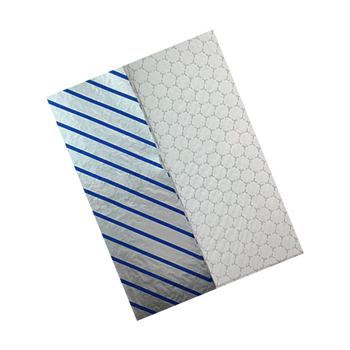 Blue aluminum foil burger packing