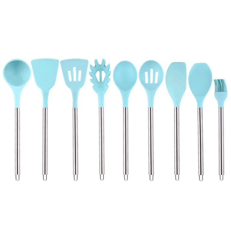Silicone kitchen utensils set