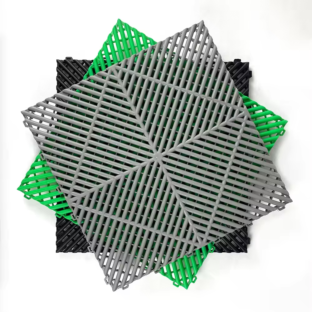 2cm 3cm pp Garage Floor Tiles Removable Interlocking Plastic Floor Tiles for Warehouse Car 4s Shop