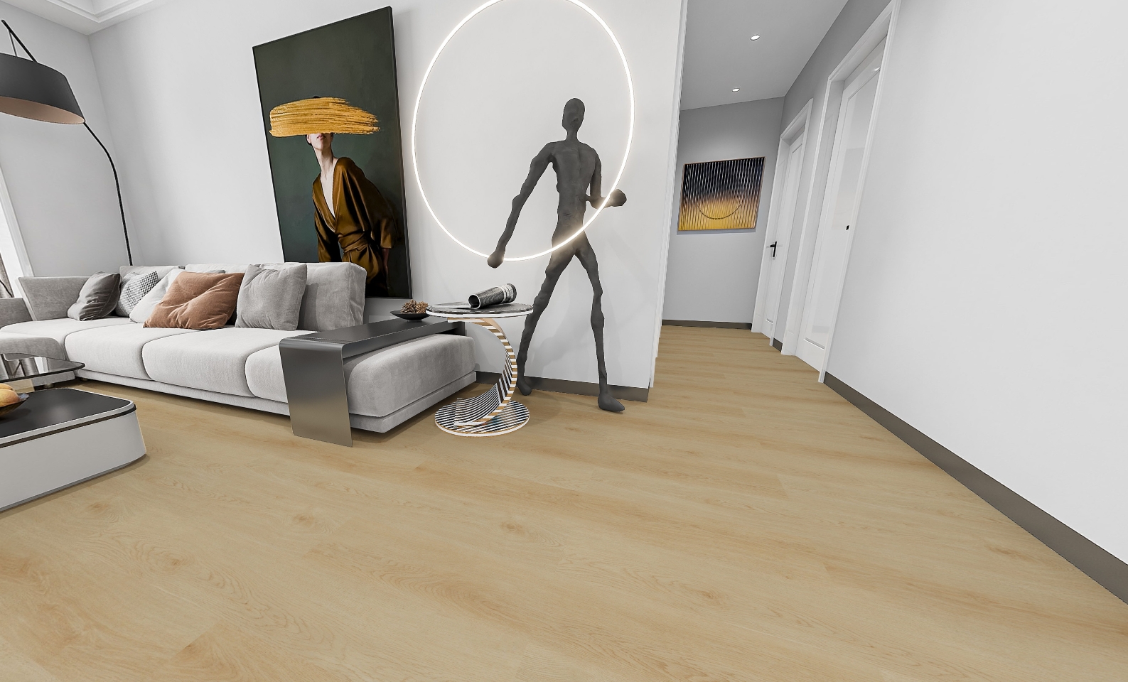 Floorcasa Environmental protection waterproof plastic floor SPC waterproof wood grain vinyl flooring