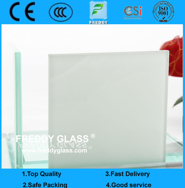 Clear milk laminated glass