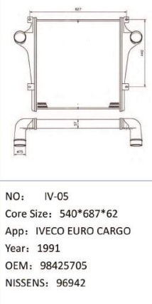 Heavy truck radiator intercooler
