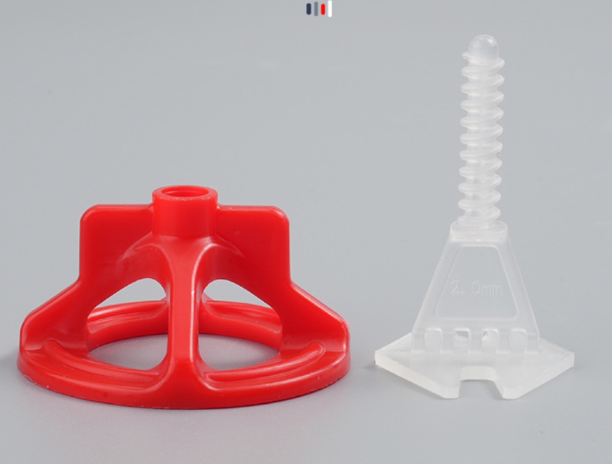 Screw cup tip tile leveling system