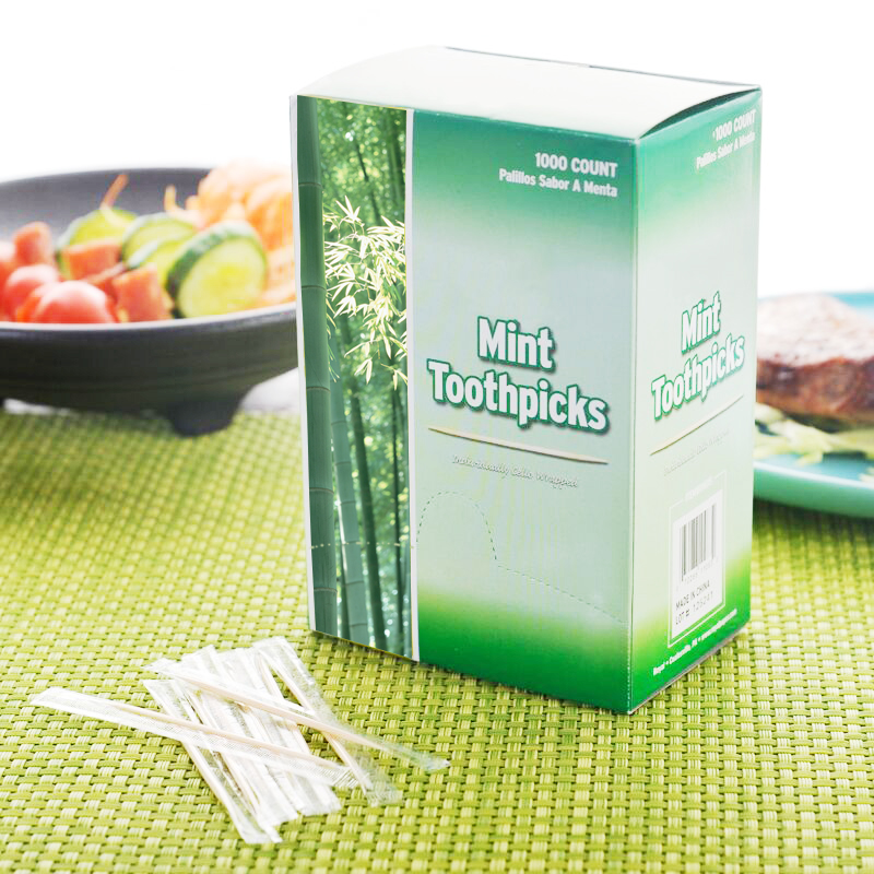 Cello wrapped bamboo toothpicks