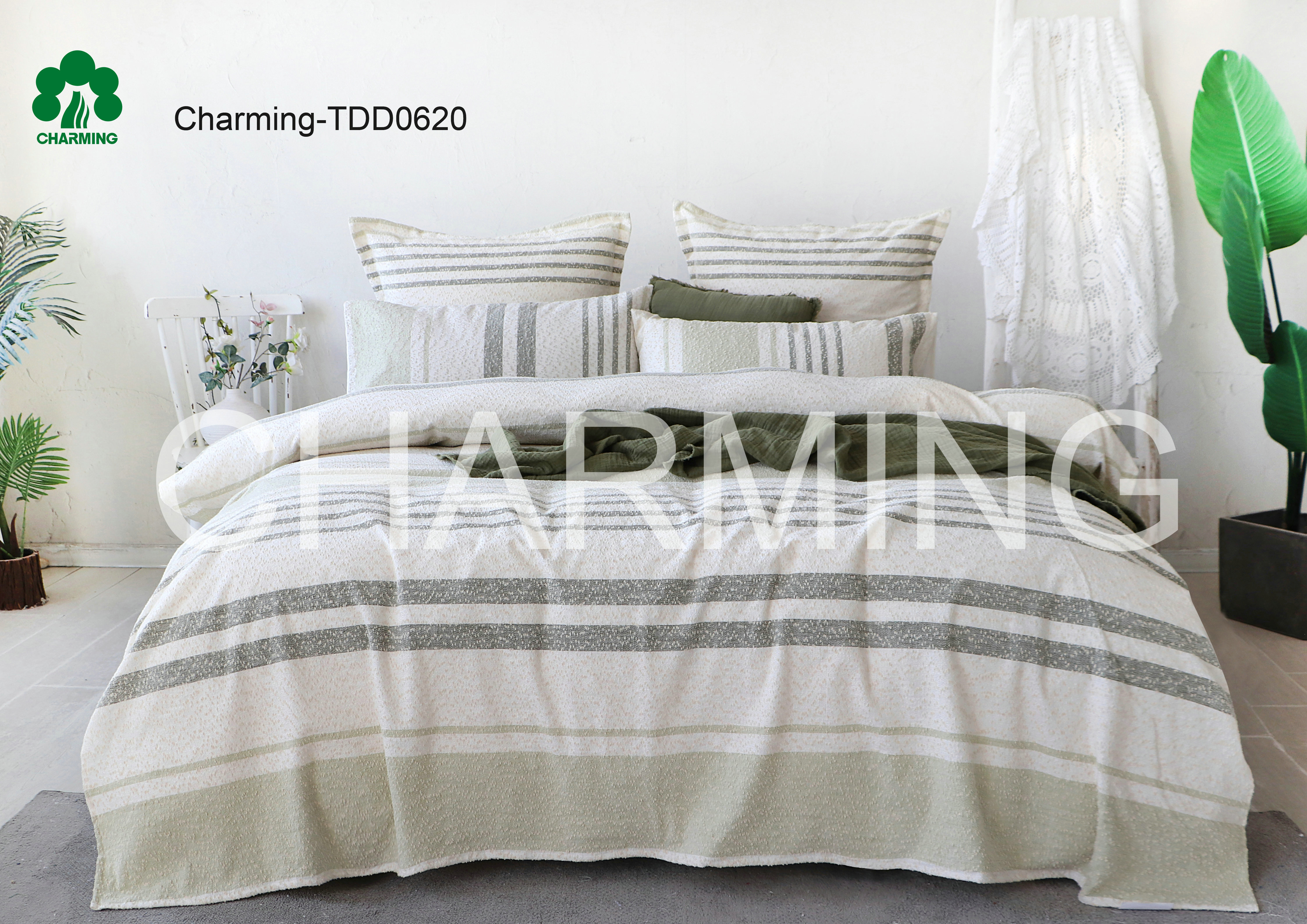 TDD0620 yarn-dyed jacquard bed set