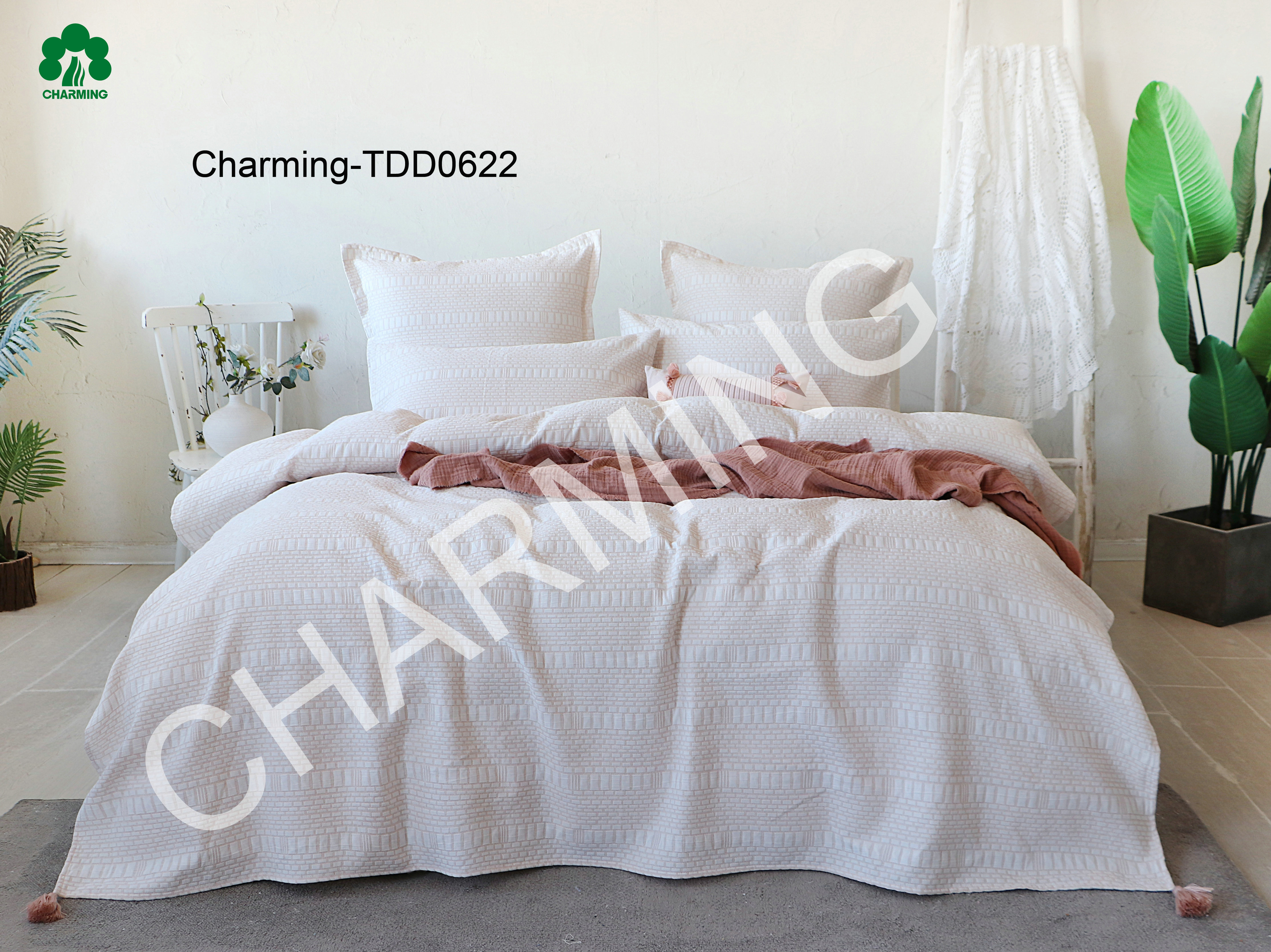 TDD0622 yarn-dyed jacquard bed set