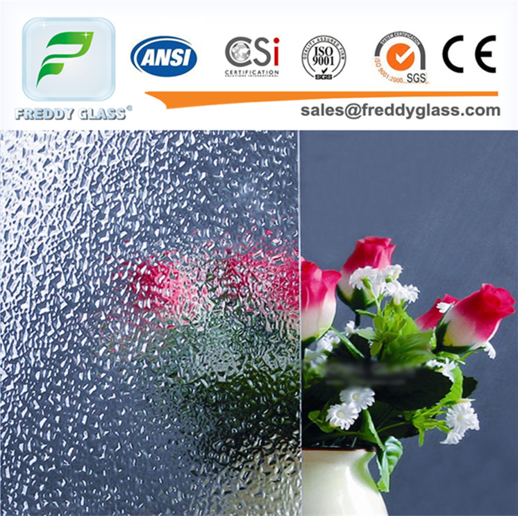 Clear diamond pattern glass