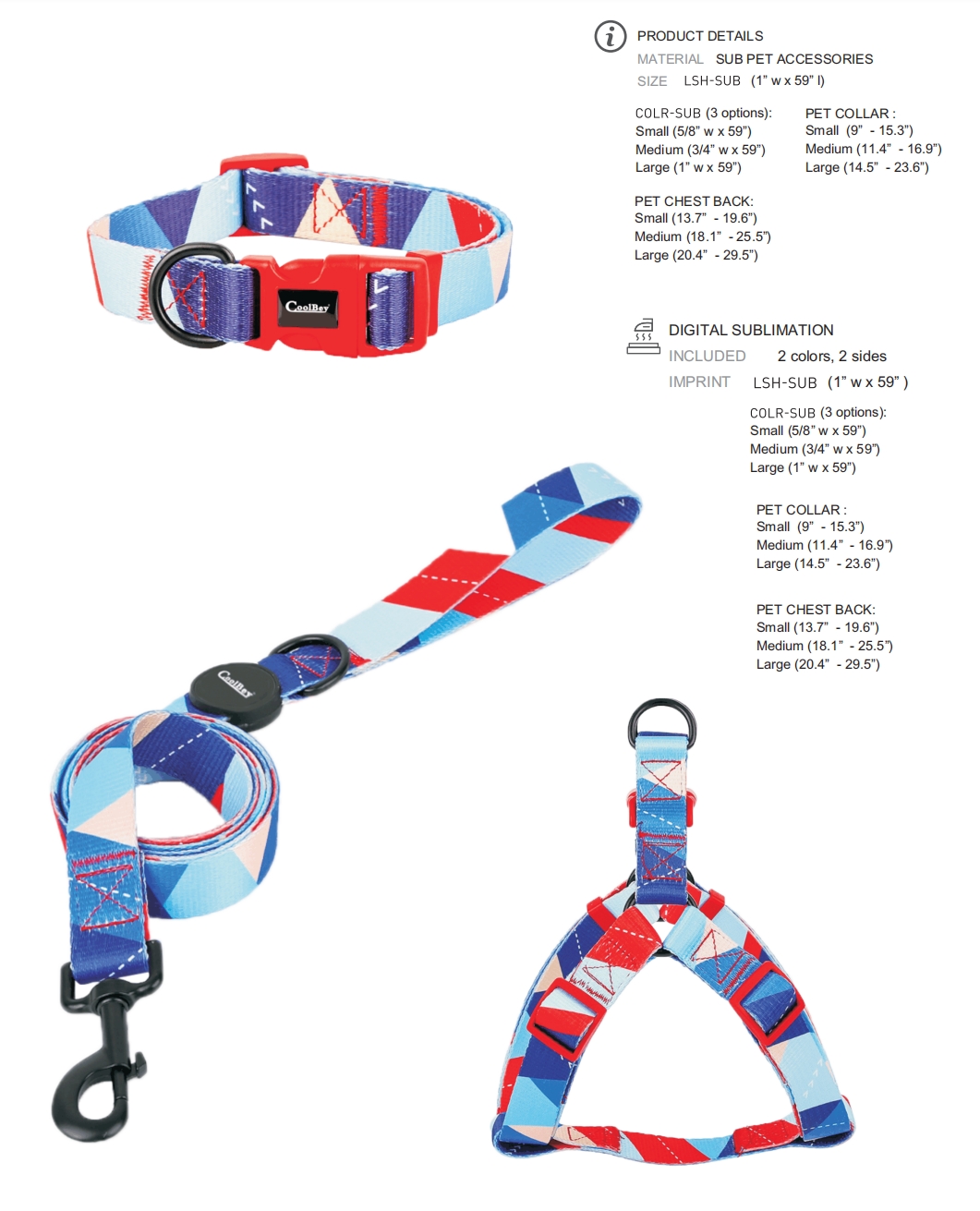 Breathable pet leash for walking outside adjustable leash collar chest back for cats and dogs