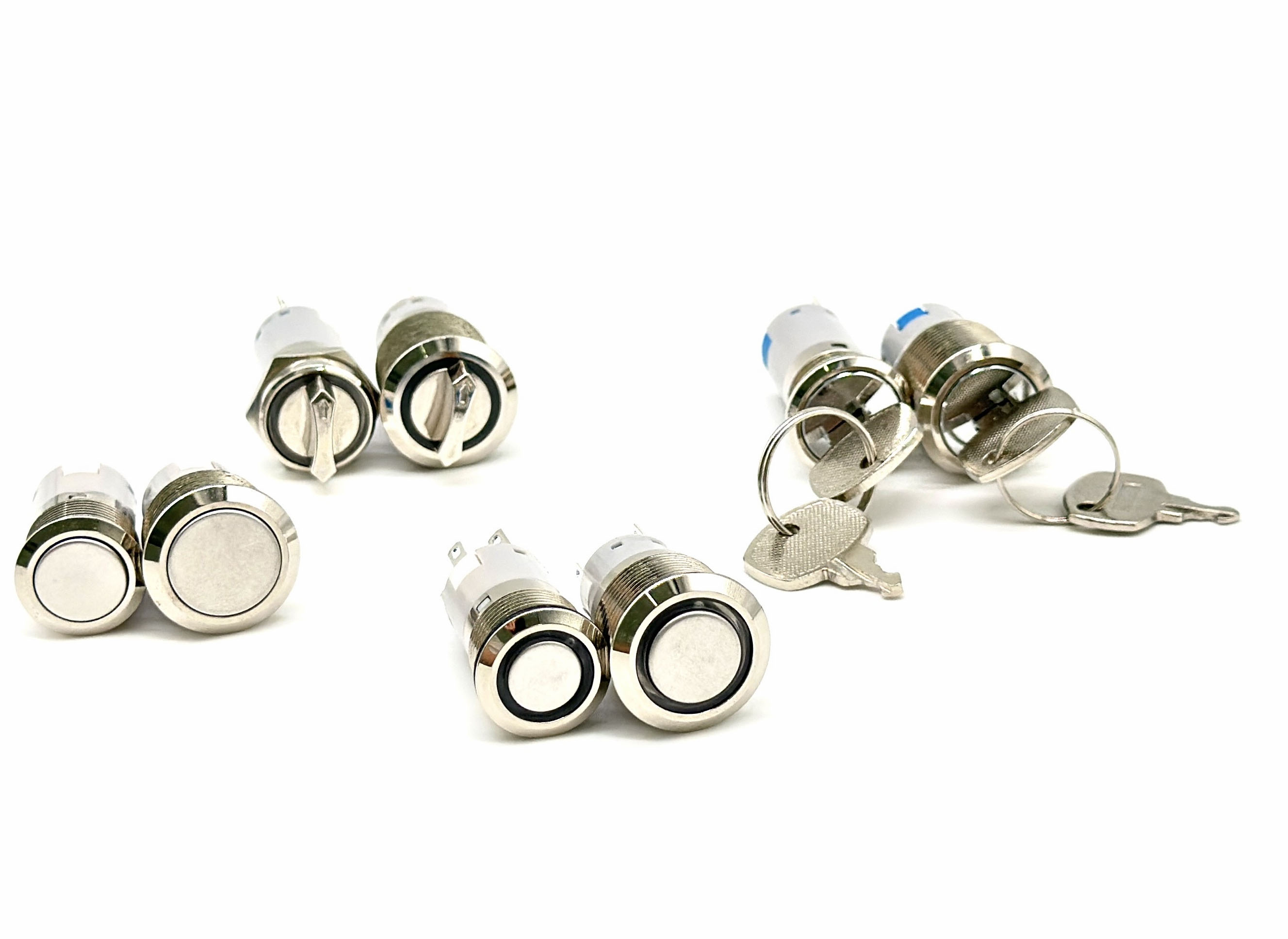 Factory supply different size metal push button switch