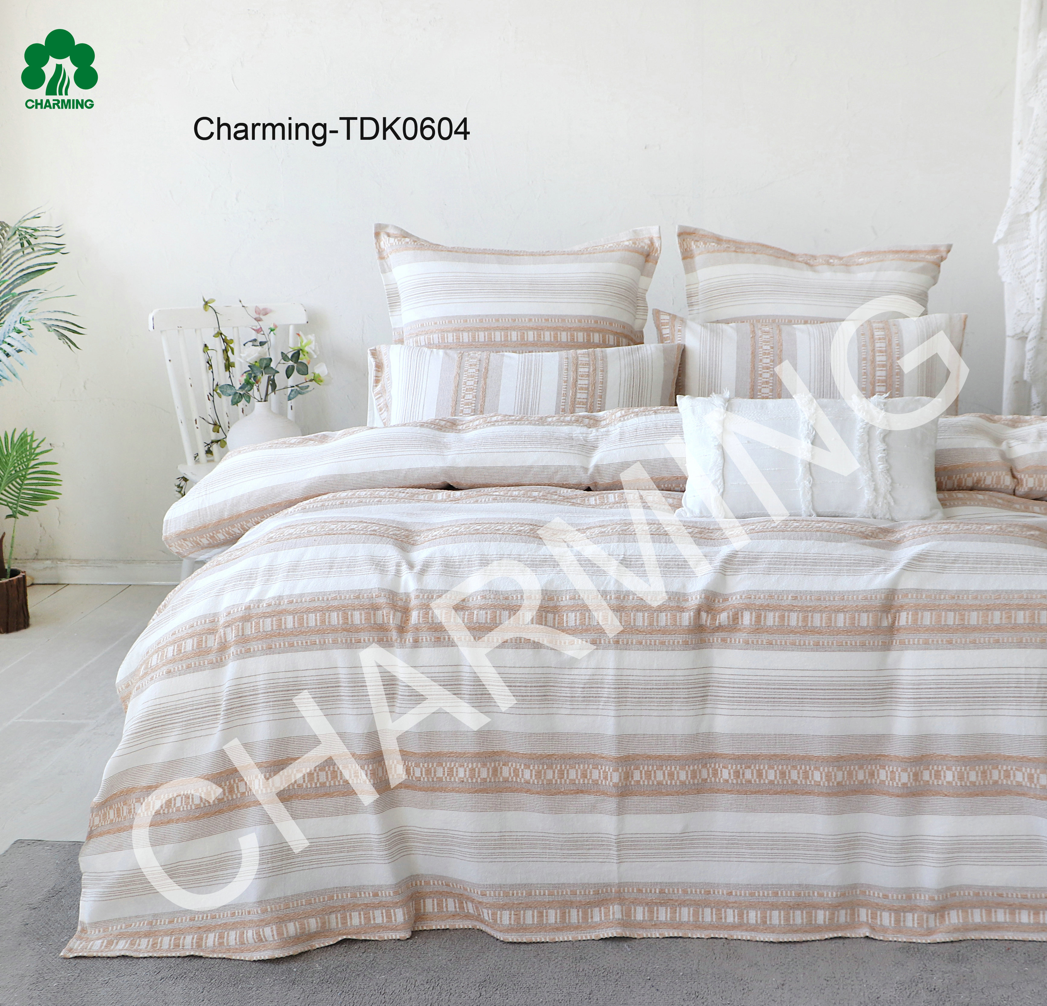 TDK0604 yarn-dyed jacquard bed set