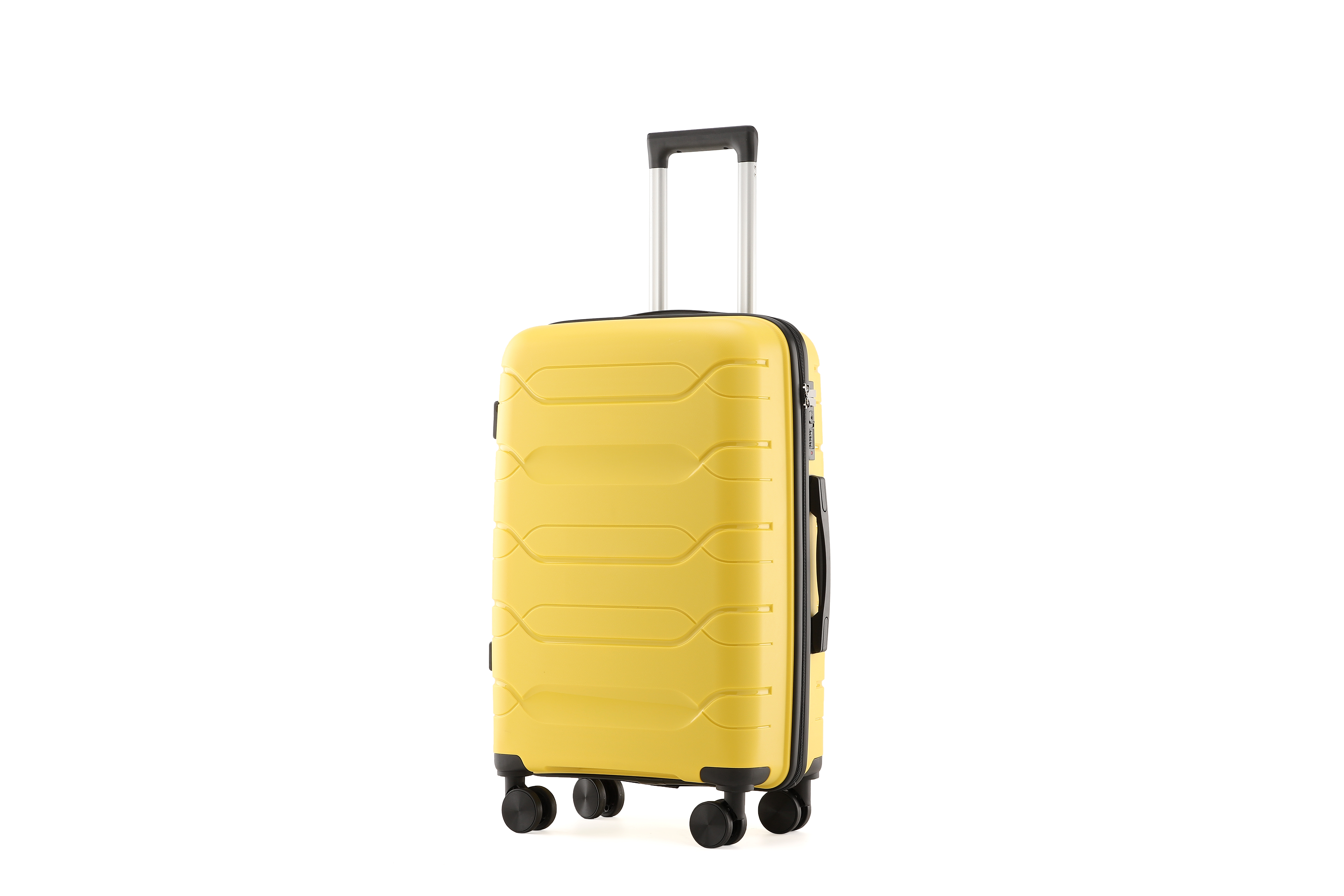 BaoNai PP Luggage with Dual Swivel Wheels & Single Zipper Closure