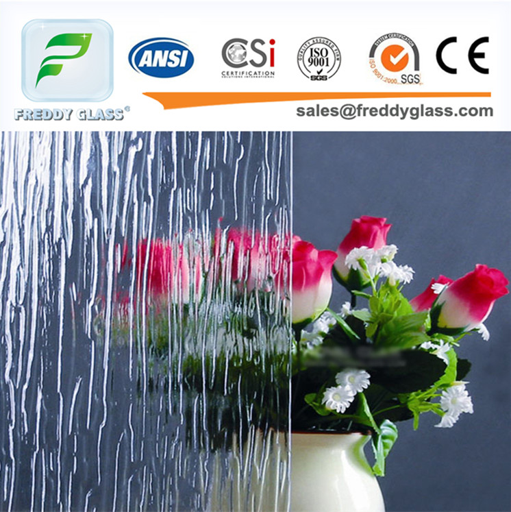 clear Rain-B pattern glass