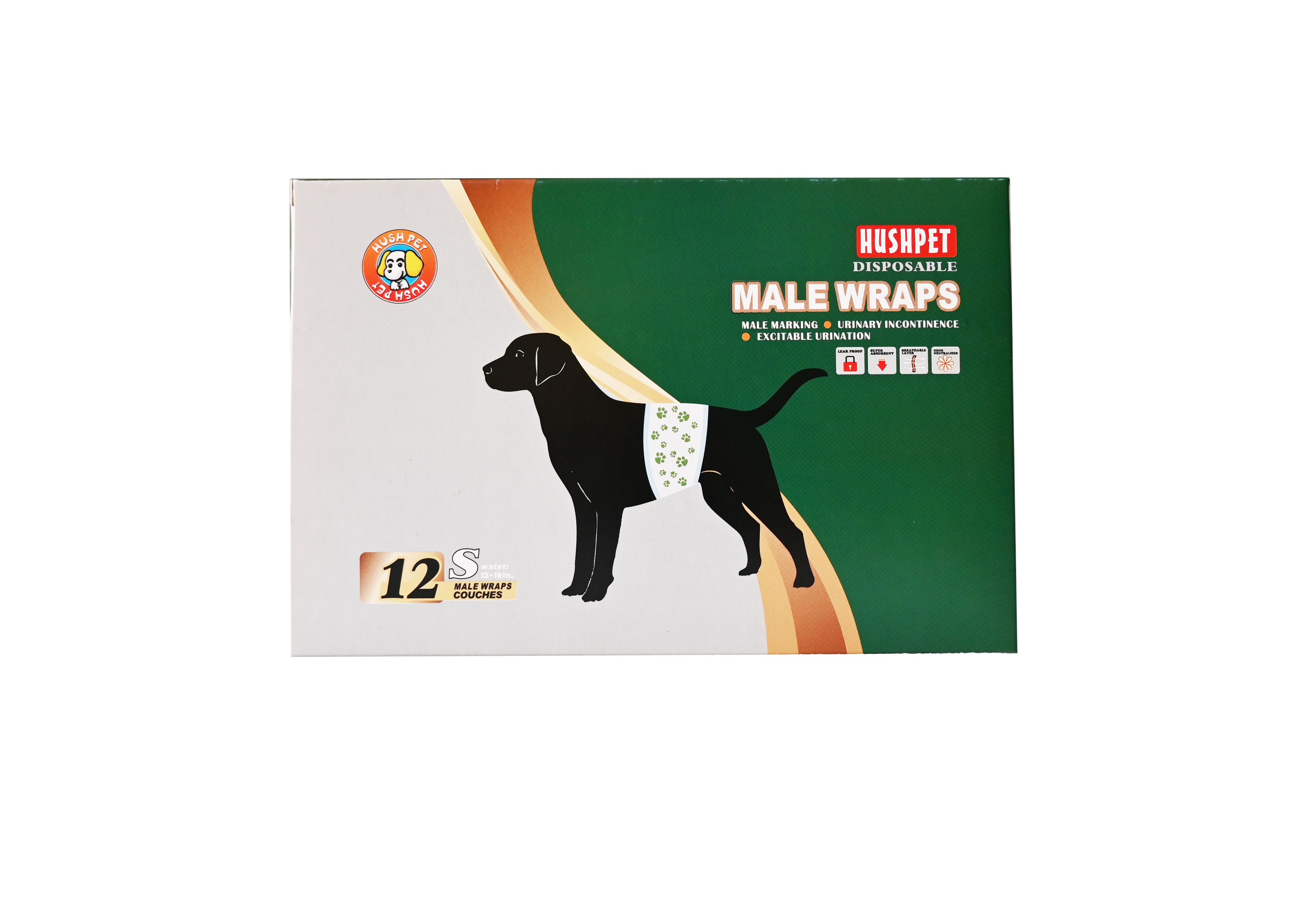 HUSHPET Male Wraps Disposable Dog Diaper