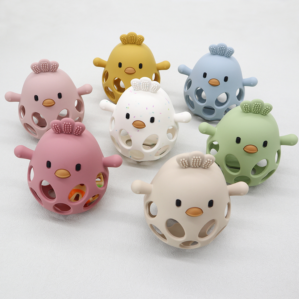 Wholesale 2025 Baby Teething Toys BPA Free Autism Sensory Chick Hand Silicone Teether
