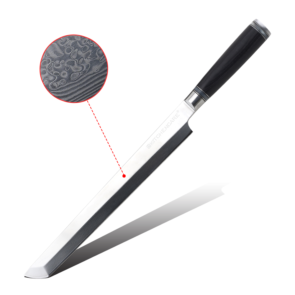 Hip-home Damascus steel cooking knife professional pakka wood sashimi knife