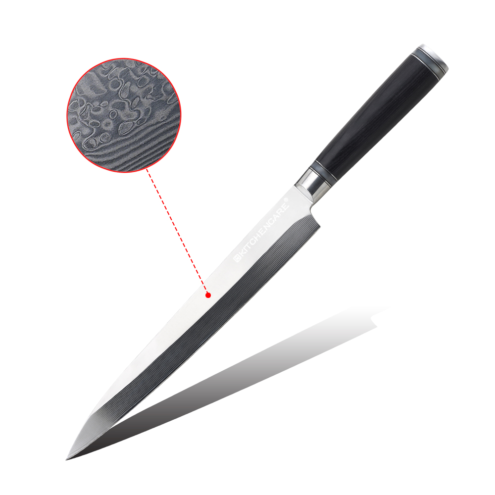 Hip-home Damascus steel custom cooking knife professional pakka wood sashimi knife