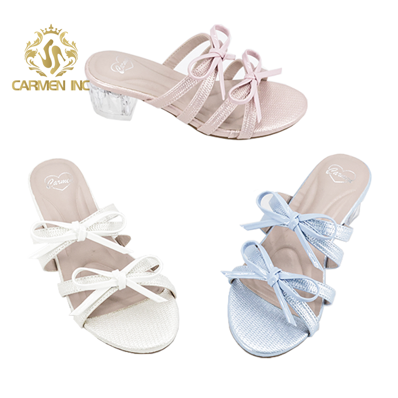 Beautiful Bowknot High-Heel Sandals for Girls Soft Sole Party Shoes for Children Princess Style