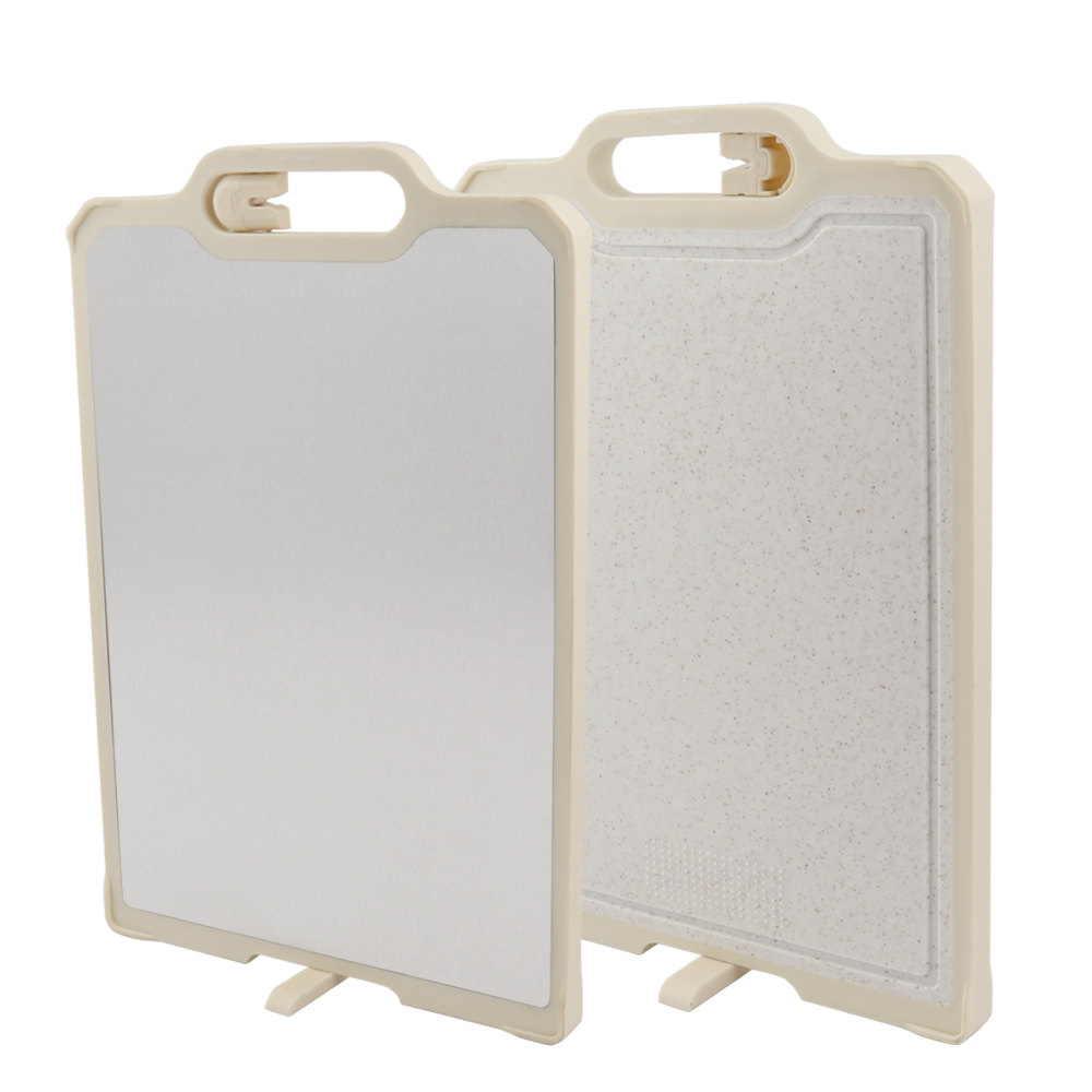 Hip-home pure titanium cutting board wheat straw double side titanium cutting board with sharpener