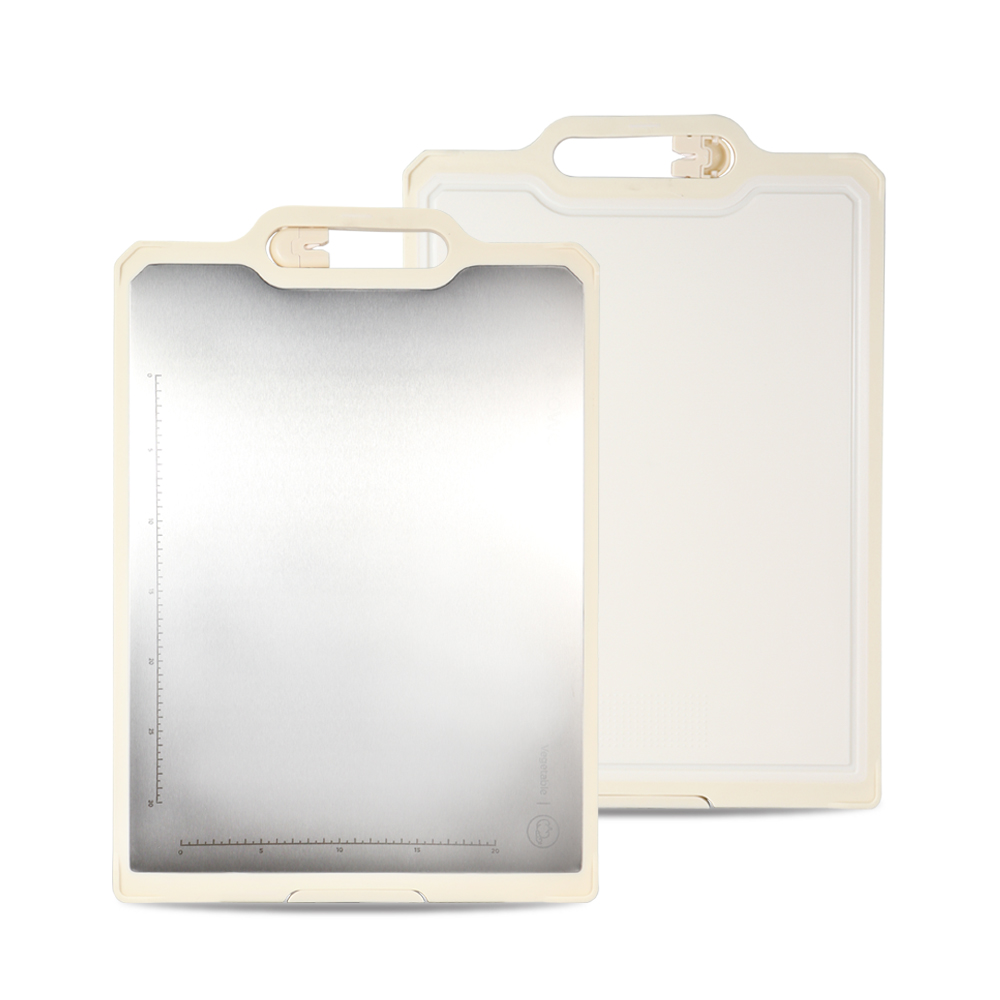 Hip-home pure titanium cutting board wheat straw double side titanium cutting board with sharpener