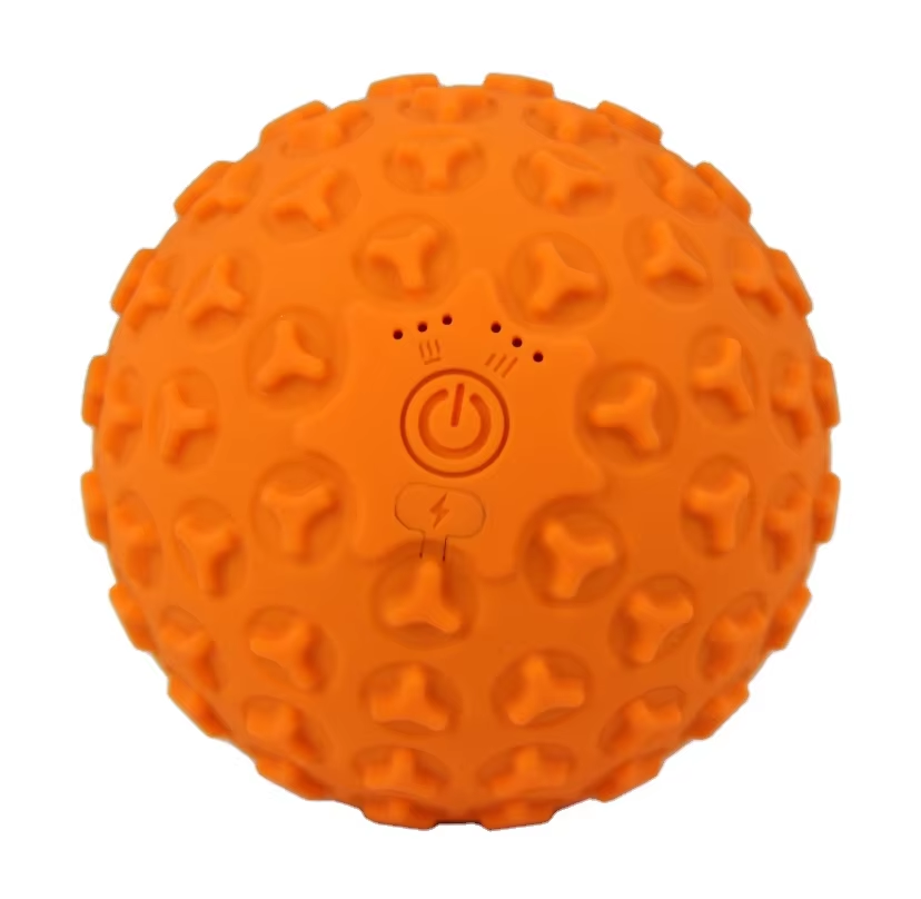 Silicone Heated Rechargeable Electric Massage Vibrating Fitness Exercise Mini Rubber Yoga Balls