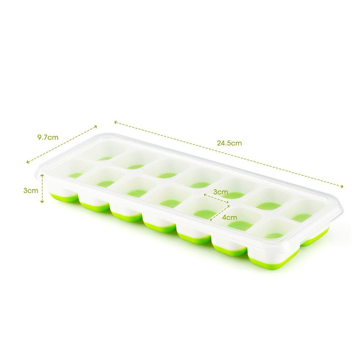 Blue and green fourteen ice grids
