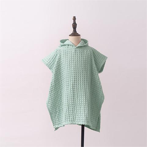 100% cotton waffle hooded poncho bath towel