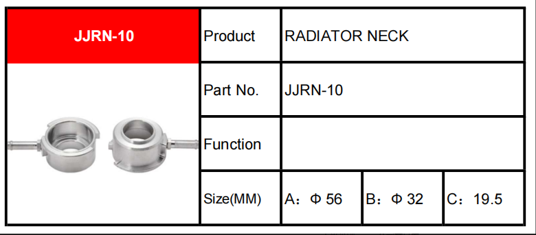 Radiator filler neck