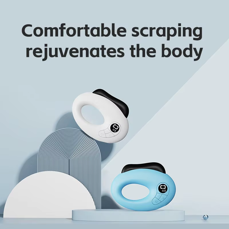 Wireless Magnetic Rechargeable Handheld Guasha Massager with Vibrating & Heating for Body Face