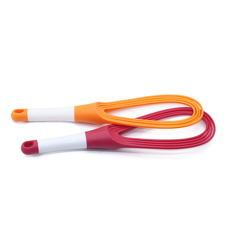 Heat Resistant Kitchen Silicone Whisks Non-stick Cookware, Balloon Flat Rotatable Egg Beater