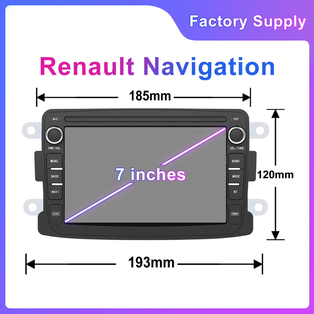 JYT 7 inch Mirror Link Navigation gps Car Video Stereo 2 Din For Renault Car Radio DVD Player