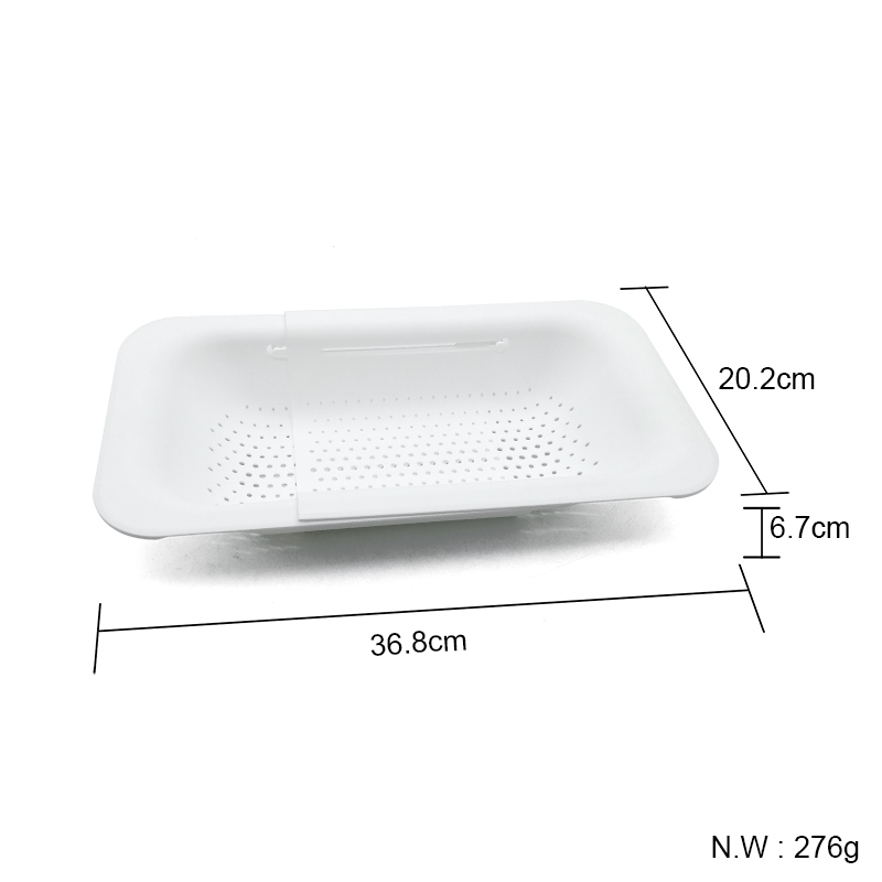 Kitchen Extendable Strainer Basket Adjustable Retractable Plastic Strainer Container