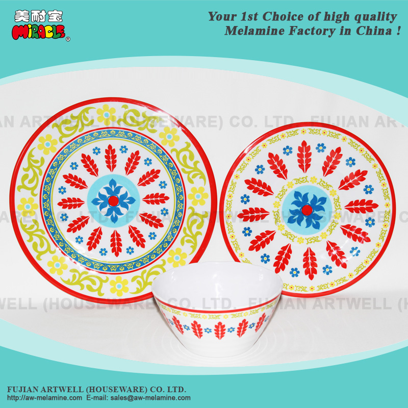 Melamine Plate, Dinner Plate, Dessert Plate, Bowl, Dinnerware Set