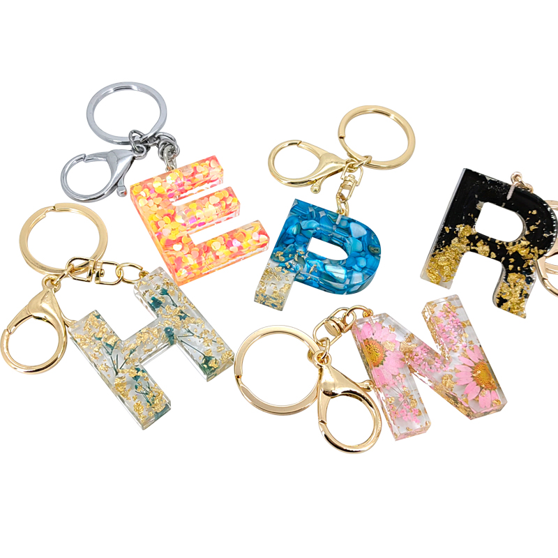 Resin Letter Keychain