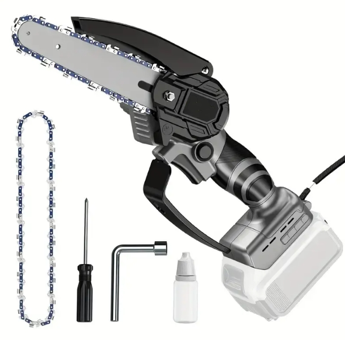 Rechargeable chainsaw, mini portable lithium electric saw