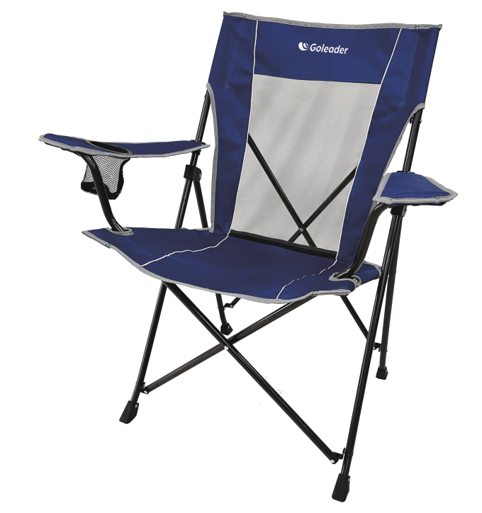 Camping Chair 300lbs Folding Arm Chair High Back Lawn Chair Heavy Duty with Cup Holder