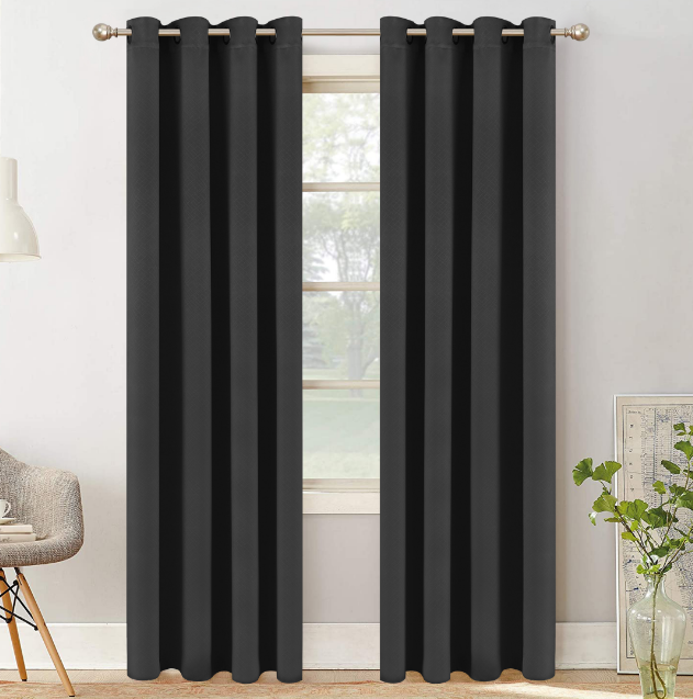 Woven blackout curtain