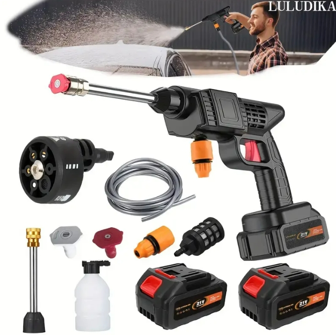 Wireless high-pressure car wash water gun
