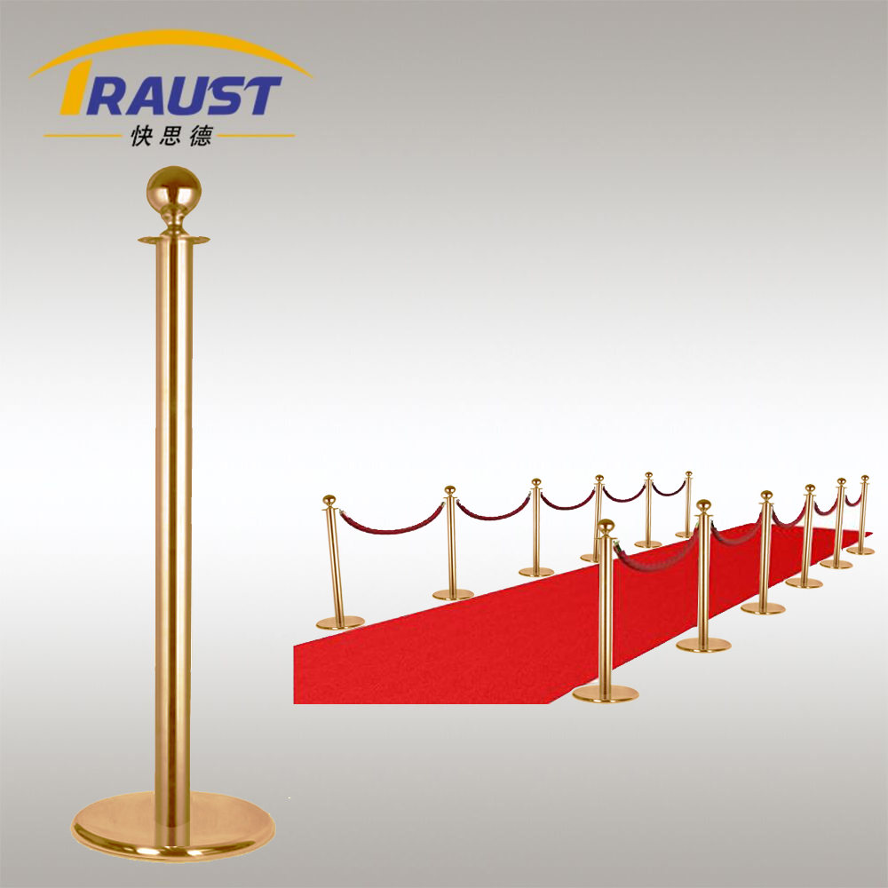 Traust VIP rope barriers gold stanchions