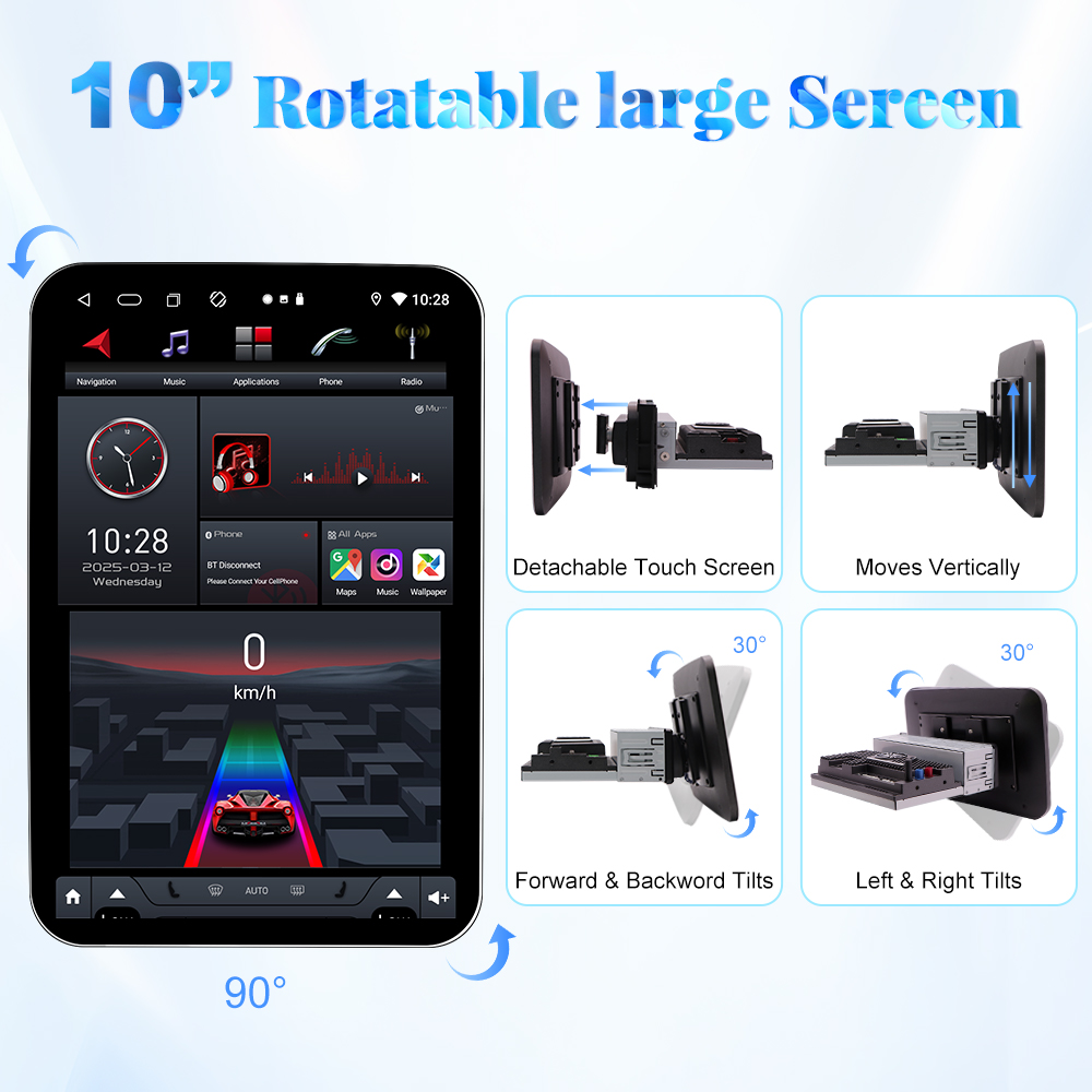 10 INCH ROTATABLE MACHINE A18Max car DVD player